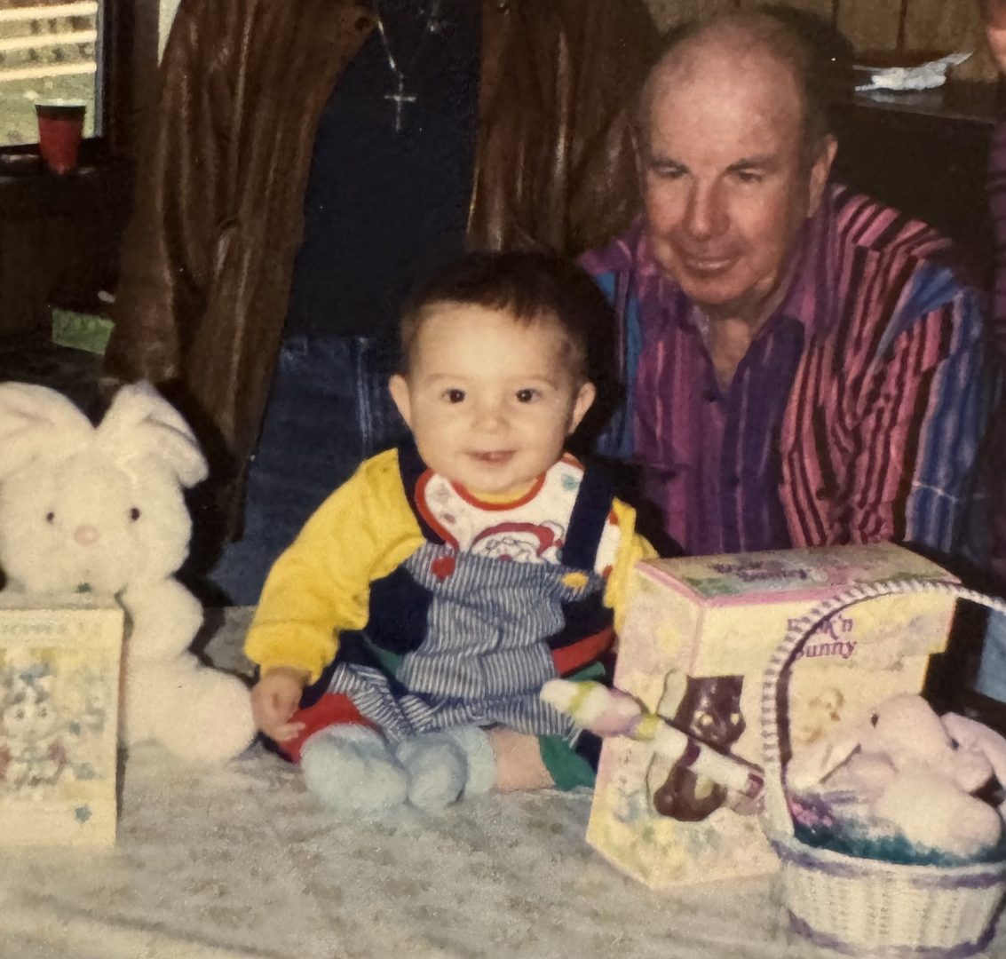 Baby John with his grandfather, who would become the most influential man in his life.